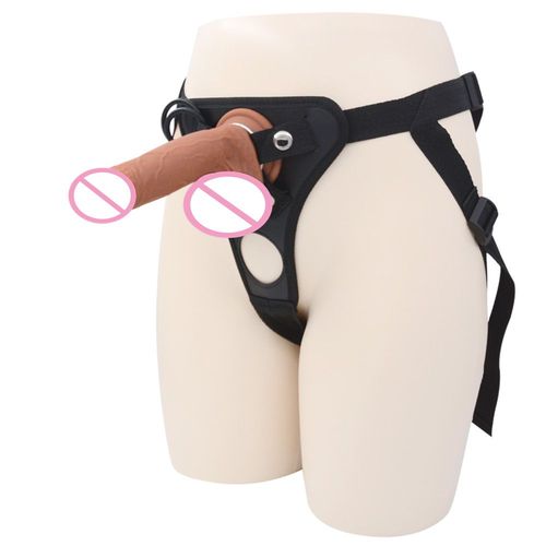 Strap-On Réaliste Pénis Gode Pantalon Sex Toys Pour Femmes Hommes Womengay Strapon Harnais Ceinture Adulte Jeux Énorme Adulte Jouets - D002 Ensemble