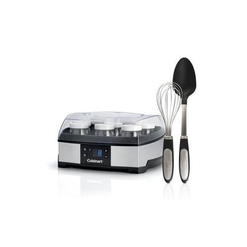 YAOURTIÈRE ET FROMAGÈRE CUISINART P1293E 2 EN 1 40 W FOUET ET SPATULE INCLUS GRIS ET NOIR