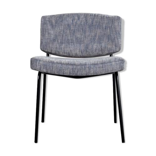 Fauteuil Conseil De Pierre Guariche Pour Meurop Avec Tissu Kvadrat Bleu