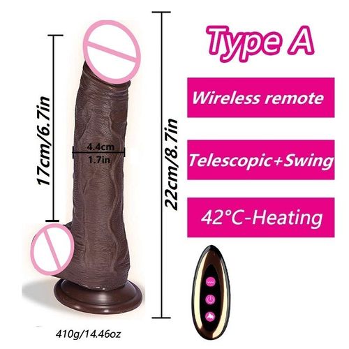 Poussée Gode Vibromasseur Sex Toy Noir Godes Vibrants Réalistes G-Spot Stimulation Anale Gode Vibrant Pour Femme Masturbation - Type-A