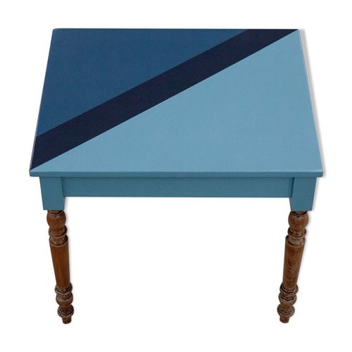 Table Bureau En Bois Au Design Camaieu De Bleus Bleu
