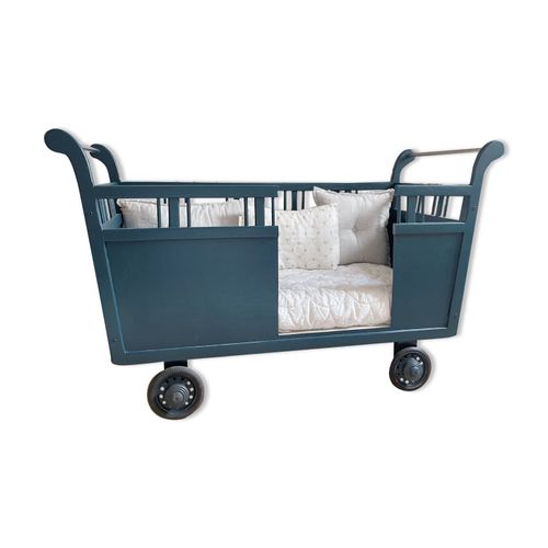 Lit Banquette Roulotte Enfant Bleu