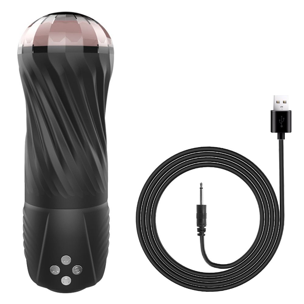 Masturbateur Masculin Voix Flirter Sucer Vibromasseur Doux Masturbation Masculine Coupe Pénis Gland Masseur 12 6 Modes Sex Toys Pour Hommes - Vibration