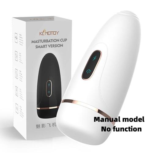 Masturbateur Automatique Masculin Masturbation Masculine Coupe Vagin Réaliste Vibration Du Pénis Sucer Des Jouets Sexuels Avec Son Sex Machine 18 - Blanc-Manuel