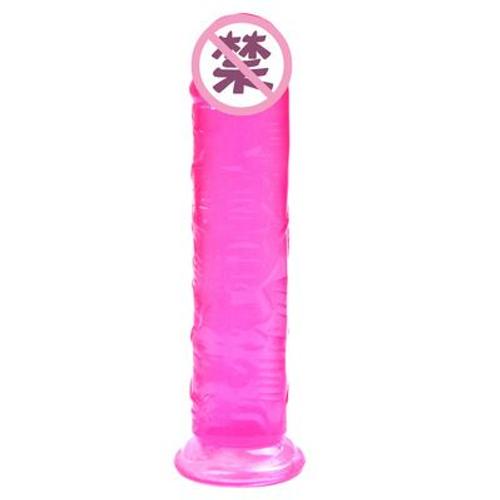 Érotique Soft Jelly Dildo Anal Butt Plug Pénis Réaliste Forte Ventouse Dick Jouet Pour Adulte G-Spot Orgasme Sex Toys Pour Femme - Rose L