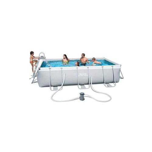 Piscine 4.12m x 2.01m x1.22m avec kit complet filtre, échelle, bache