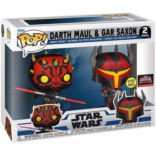 Figurine Funko Pop - Star Wars : The Clone Wars - Dark Maul Et Gar Saxon - Pack (74086)