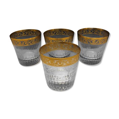 Ensemble De 4 Verres Whisky En Cristal Taill De Saint Louis Modle Thistle Transparent