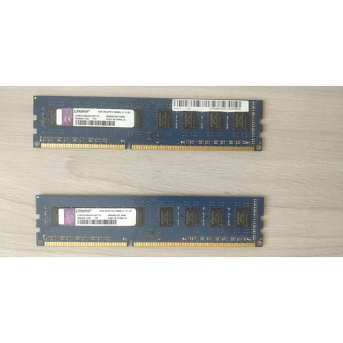 RAM DIMM Kingston 8GB Kit (2 X 4GB) PC3-12800U DDR3-1600MHz CL11 RAM