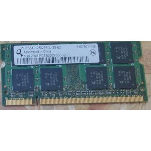 Barrette de mémoire DDR2 555MHz PC2 5300S 1GB SODIMM DDR2