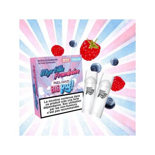 4x Cartouches Big Puff Reload Myrtille Framboise - 20mg