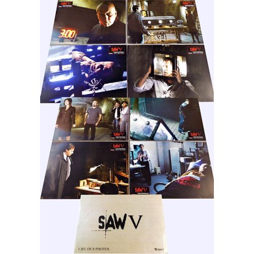 Saw 5 : Jeu De 8 Photos D'exploitation Cinématographique - Format 21x29,5 Cm - De David Hackl Avec Tobin Bell, Costas Mandylor, Scott Patterson, Betsy Russell, Julie Benz - 2008