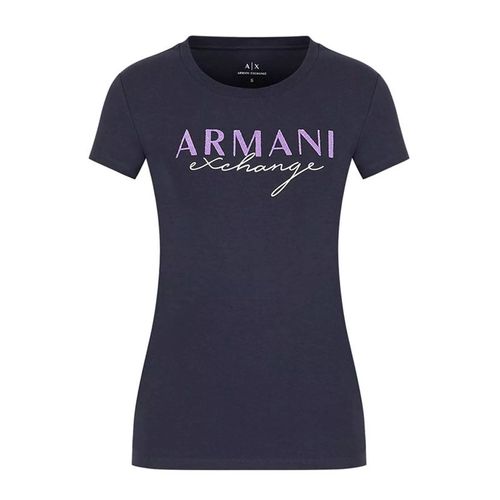 Tshirt Logo Strass Stretch - Armani Exchange Taille S