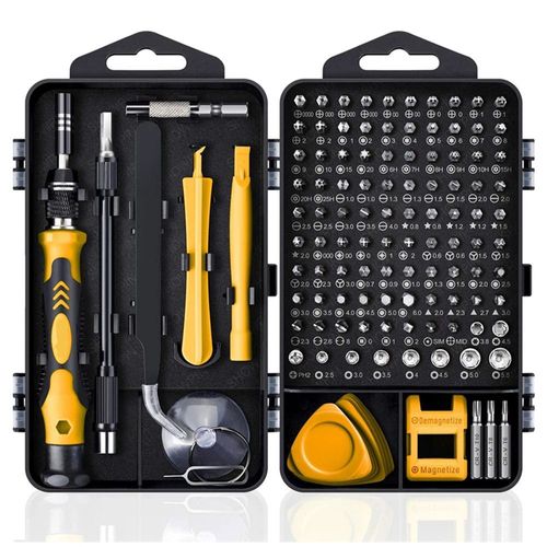 Kit de Réparation, avec Tournevis Magnétique, d'Ordinateur Portable, Petit Jeu à Tête Plate de Précision dans un Étui de 122 en 1
