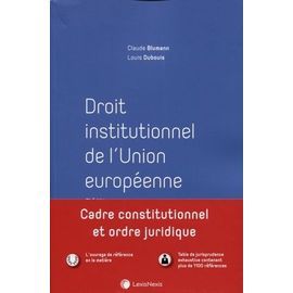 Droit Institutionnel De L'union Européenne