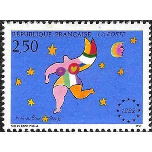Timbre France 1992 Oblitéré - Mise En Vigueur Du Marché Unique Européen - 2.50 Yt2776