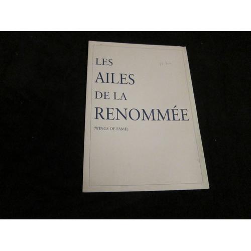 Dossier De Presse Du Film Les Ailes De La Renommée (Wings Of Fame) Par Otakar Votocek Pour La Sortie Du Film Prévu Le 12 Juin 1991