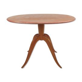 Table  Caf Ovale Italienne Annes 1960 Bois