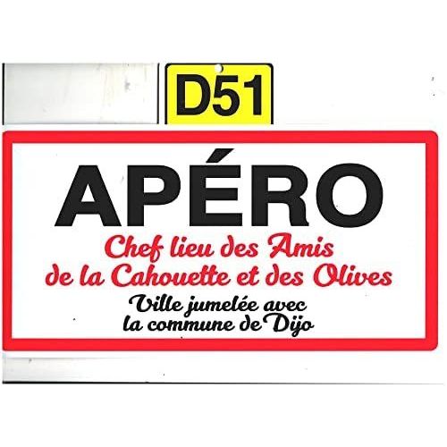 Plaque De Rue Pvc 30x20cm Apero