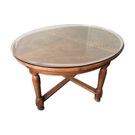 Table En Chne Massif Ovale Fabrication Des Annes 1970 Bois