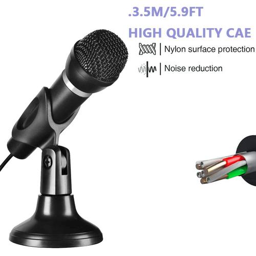 Microphone de condensateur MS102 - sur pied omni-directionnel - pour bureau  et moniteur - lot de 5 