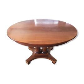 Table Ovale En Acajou Au Pied  Bois