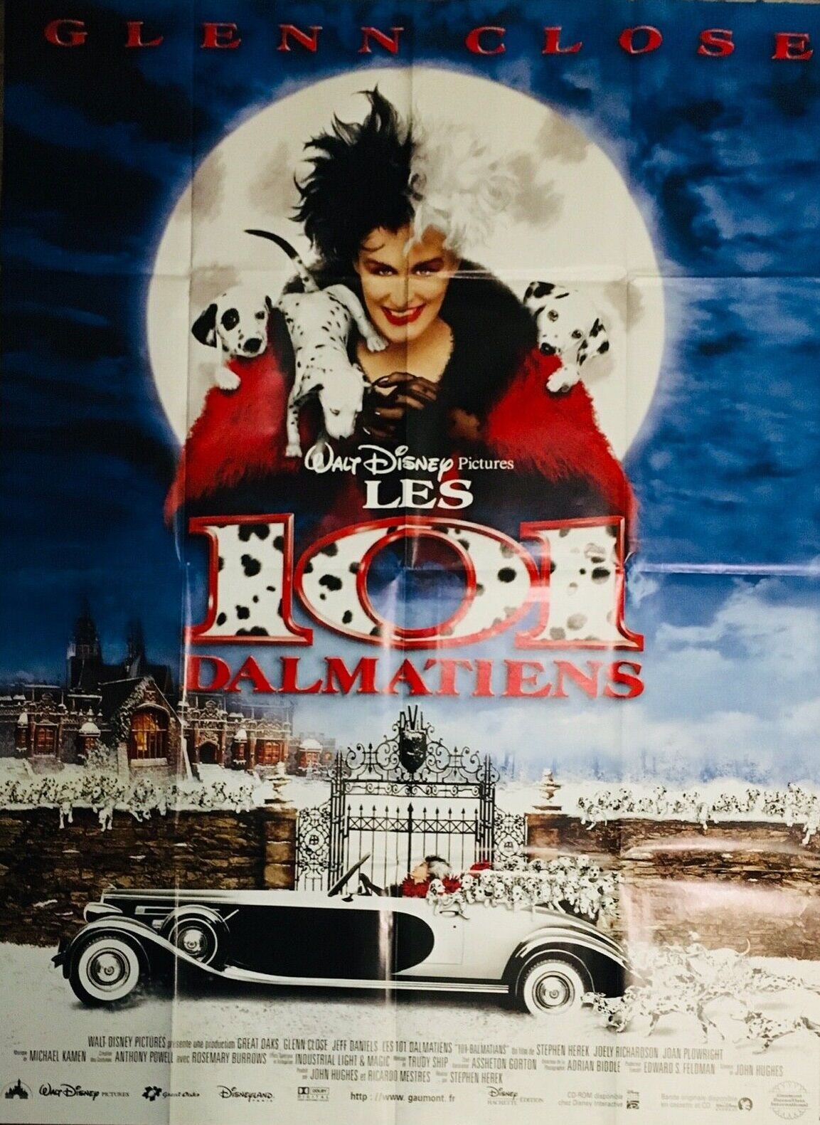 Les 101 Dalmatiens Film Complet En Français Gratuitement Les 101 Dalmatiens / Walt Disney - Affiche Originale De Cinéma - Format 120x160 Cm - Un Film De Stephen Herek Avec Glenn Close, Jeff Daniels, Joely Richardson - Année 1996 | Rakuten
