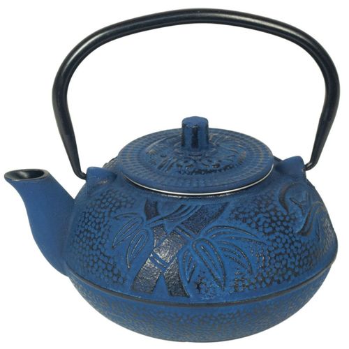 Théière De Type Japonaise Bleue En Fonte 0.6 Litre