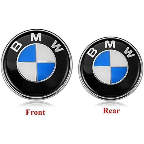 Lot De 2 Applicables Pour Capot Et Coffre Bmw Emblems Remplacement Du Logo Bmw Emblem 82 Mm 74 Mm Pour Tous Les Modèles Bmw E30 E36 E46 E34 E39 E60 E65 E38 X3 X5 X6 3 4 5 6 7 8 82 Mm 74 Mm