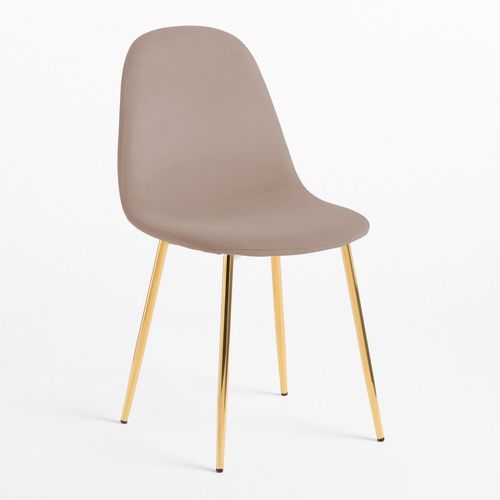 Pack 4 Chaises De Salle À Manger En Velours Glamm Doré
