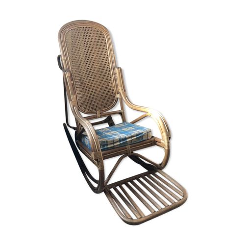 Rocking Chair En Rotin Bois