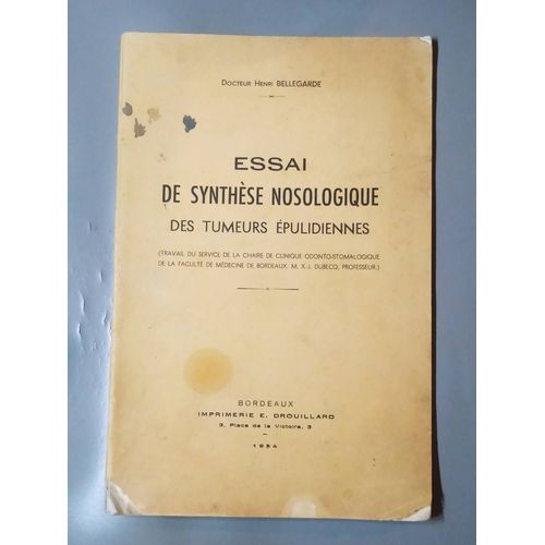 Essai De Synthèse Nosologique Des Tumeurs Épiludiennes