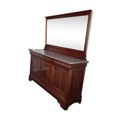 Buffet En Merisier Massif Avec Son Miroir Bois