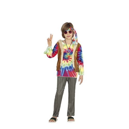 Déguisement Hippie Avec Chemise Multicolore Pour Garçon