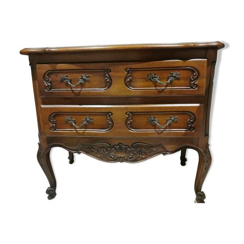 Commode 2 Tiroirs Style Louis Xv Bois