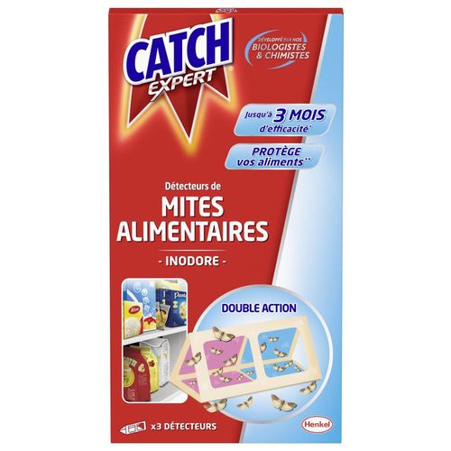 CATCH Etui de 3 Détecteurs Pièges Anti-Mites Alimentaires