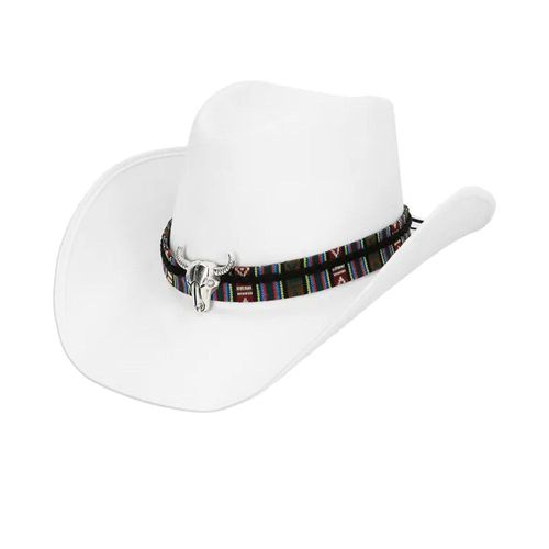 Chapeau Cowboy Texan Django Blanc Adulte