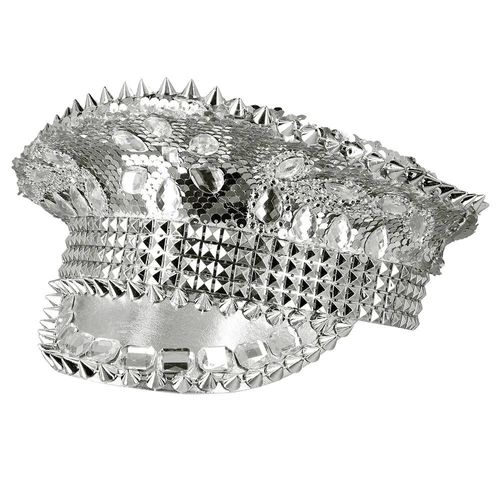 Casquette Capitaine Glamour Festival Argent Adulte