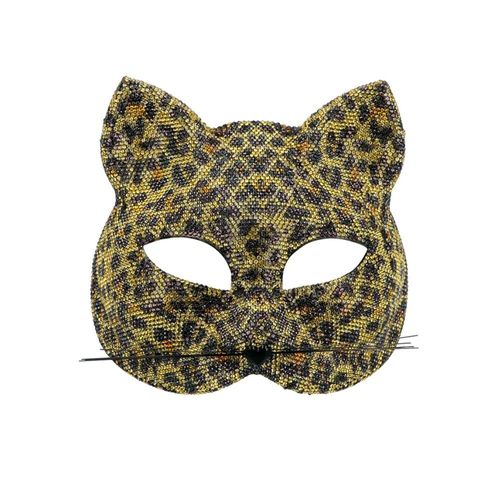 Masque Guépard Strass Peau Tacheté Adulte