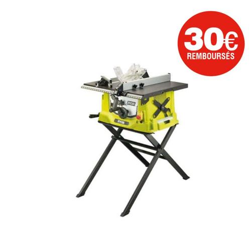 Scie sur table électrique RYOBI 1800W 254mm - piètement rétractable - RTS1800S-G