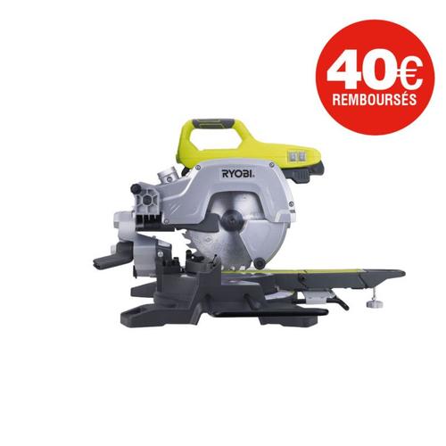 Scie à coupe d'onglets radiale électrique RYOBI 1500W 216mm EMS216L