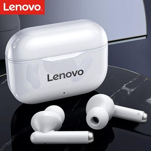 Lenovo lp1 TWS Écouteurs Bluetooth 5.0 Écouteurs sans fil Écouteurs Sport étanches réduction du bruit double microphone stéréo hifi Bass touch Headphones - blanc