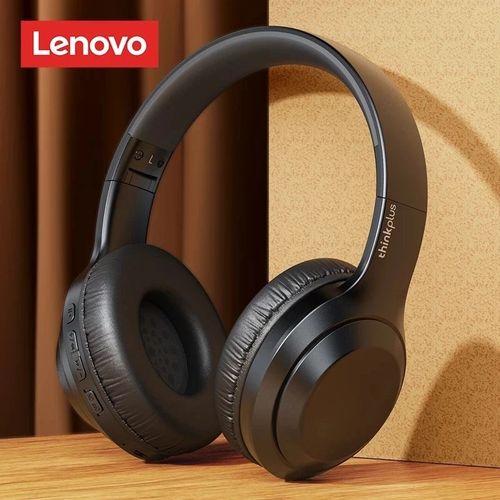 Lenovo stéréo Bluetooth sans fil Casque th10 100% Original musique casque avec microphone pour Android iOS ordinateur portable - noir