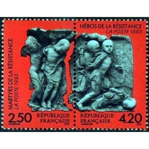Timbre France 1993 Oblitéré - Martyrs Et Héros De La Résistance - 2.50 +4.20 Ytp2813a