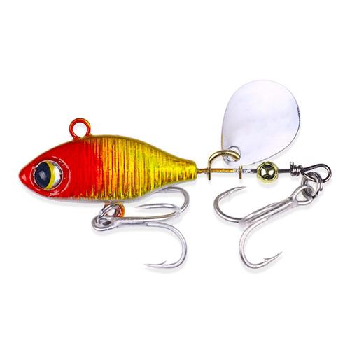 Leurre De Pêche Artificielle Faux Appâts Leurres Souples Perche À Paillettes Vib Submersible Avec Bouche Armée, Luo Feimakou-4 Couleurs, 5.2cm-10g-10, Crochet À Rainure De Sang