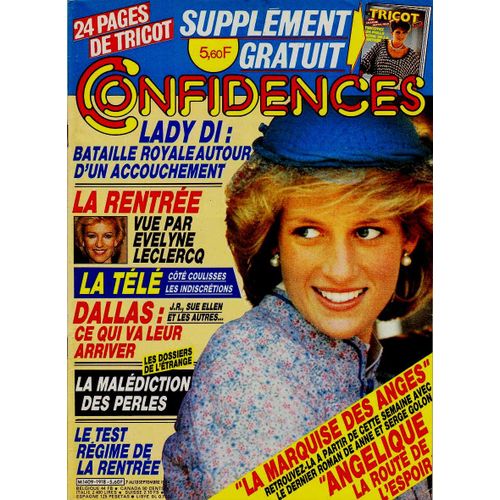 Confidences 1918 1984 Lady Di/Evelyne Leclercq/Dave/Claire Severac/Lahaye/Rina Ketty/Annie Philippe/Daniel Gelin/Eastwood/Collaro Coco Girls/Dallas