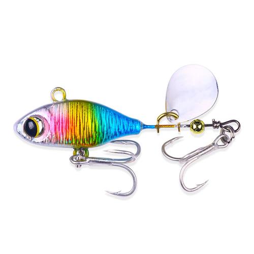 Leurre De Pêche Artificielle Faux Appâts Leurres Souples Perche À Paillettes Vib Submersible Avec Bouche Armée, Luo Feimakou-6 Couleurs, 4.8cm-7g-10, Crochet À Rainure De Sang