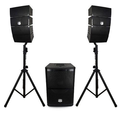 Pack DJ Pure Array 1000 - Enceintes satellites + Caisson + Pieds - 1000W USB/SD/BT