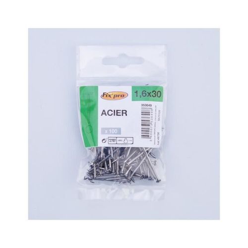 POINTE ACIER TP 1,6X30 /100