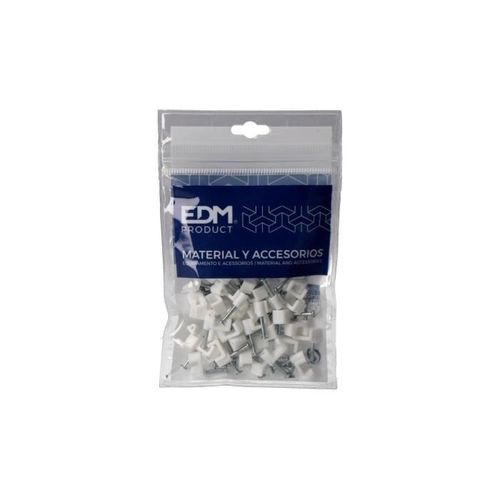 GENERIQUE - Agrafe Serre-Câble Blanche Pour Tuyau Plat 2x1 N° 03 Sous Emballage Edm